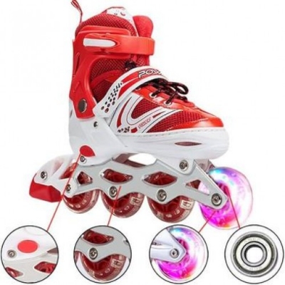 Picture of Inline Roller Skates Shoes - Red & White - 1 Pair - Size-38-41