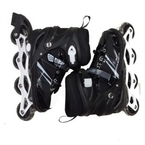 Picture of Inline Roller Skates shoes Black & White -1 Pair - Size-34-38