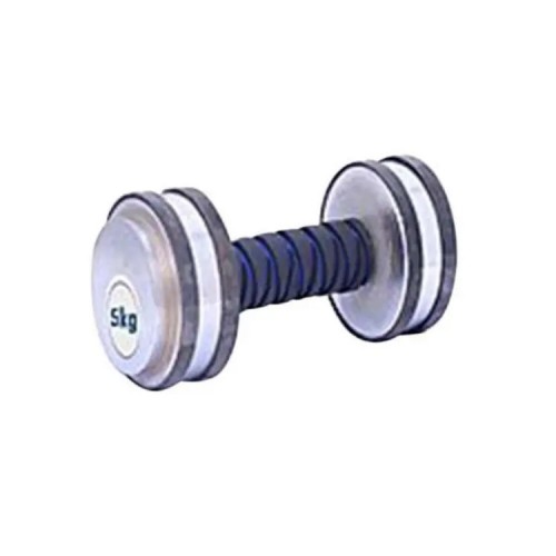 Picture of Rubber Grip SS Dumbbell 5kg 2 Pcs Set - Silver