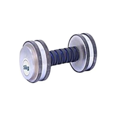 Picture of Rubber Grip SS Dumbbell 5kg 2 Pcs Set - Silver
