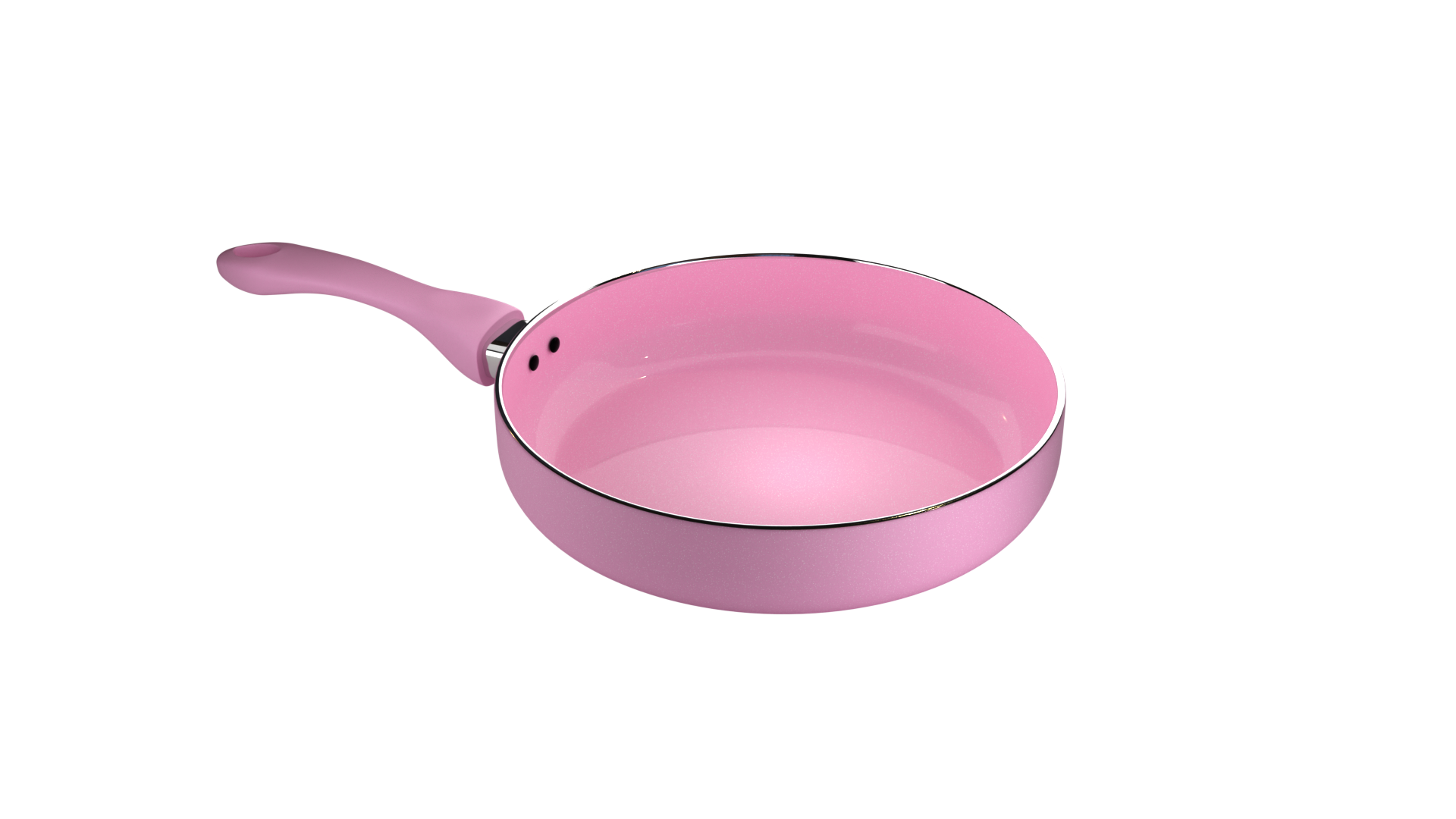Picture of TPR NS Ceramic Coated Fry Pan W. Lid IB 22 CM-Pink