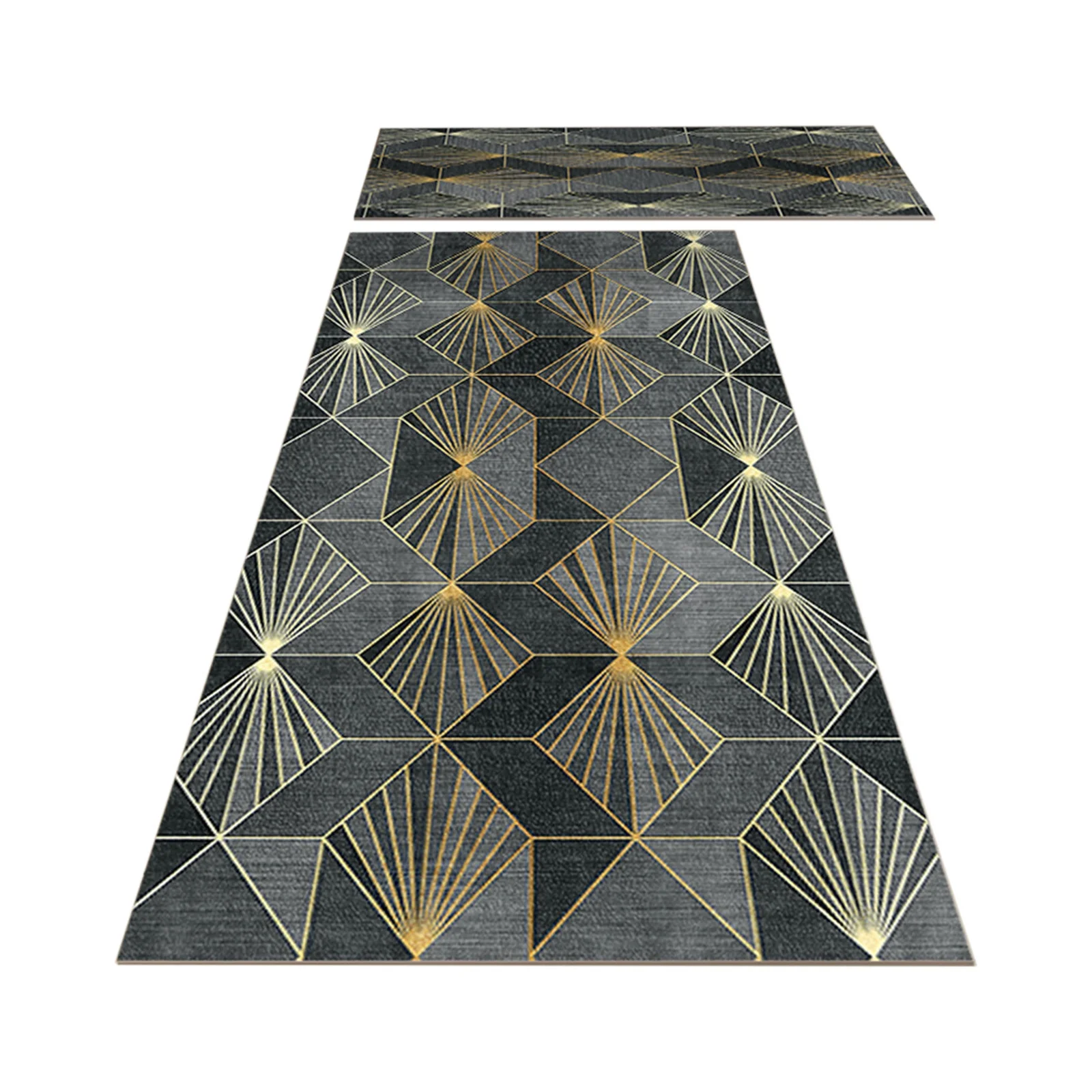 Picture of Anti-Slip 3D Geometric Kitchen & Home Floor Mats – Jacquard Rug Set