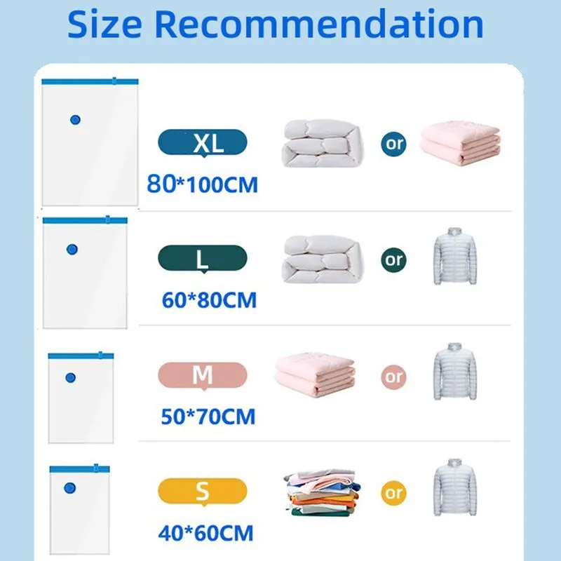 Picture of 5 Pack Vacuum Storage Bags - Space Saver Solution for Home Organization Size 40x60cm  5pcs Combo Set