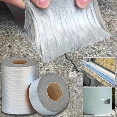 Picture of 3 Meter Super Strong Waterproof Tape paste, Aluminum Foil Butyl Rubber Stop Leaks Seal Repair Tape Self Adhesive for Roof Hose Repair Flex Tape 3 Meter