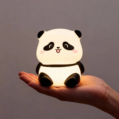 Picture of Panda LED Night Light Living Room Cute Panda Plastic Lamp Bedside Decor Creative Kids Night Light Birthday Gift Cake Decor