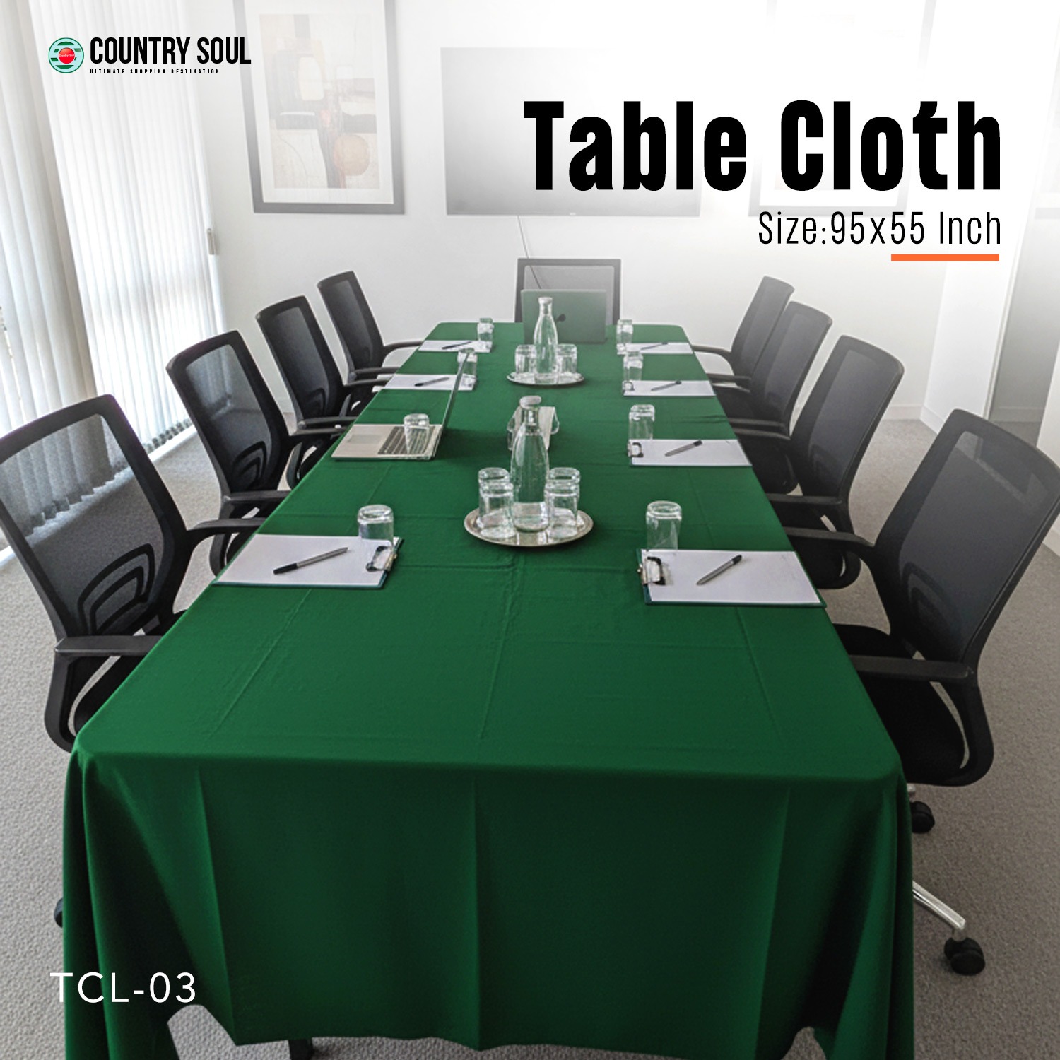 Picture of Country Soul Checkered Table Cloth – 95x55 Inch -1 PCS