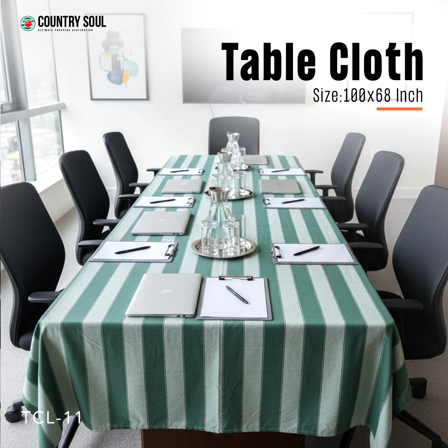 Picture of Country Soul Checkered Table Cloth – 95x55 Inch -1 PCS
