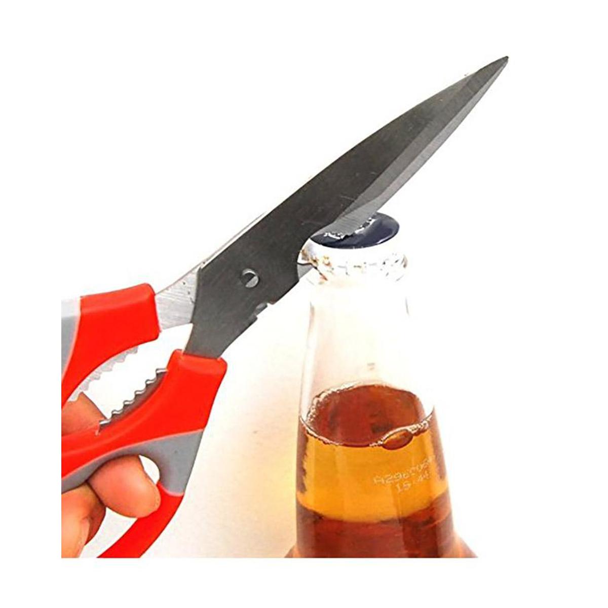 Picture of Stainless Steel Fish Cutting Scissors and Bottle Opener-orange