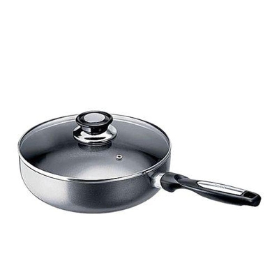 Picture of Wellberg Non Stick Frying Pan Saucepan Cooking Lid 24cm - Silver
