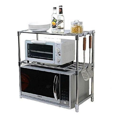 Picture of Microwave Oven Storage Racks - Silver