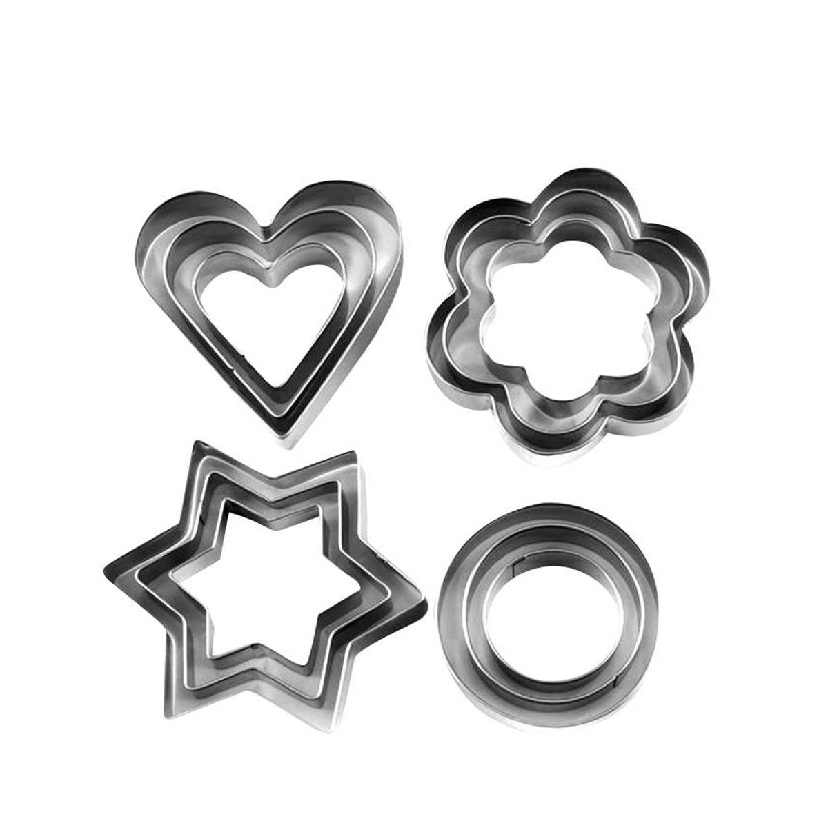 Picture of Cookie Cutter 12 Pcs - Silver