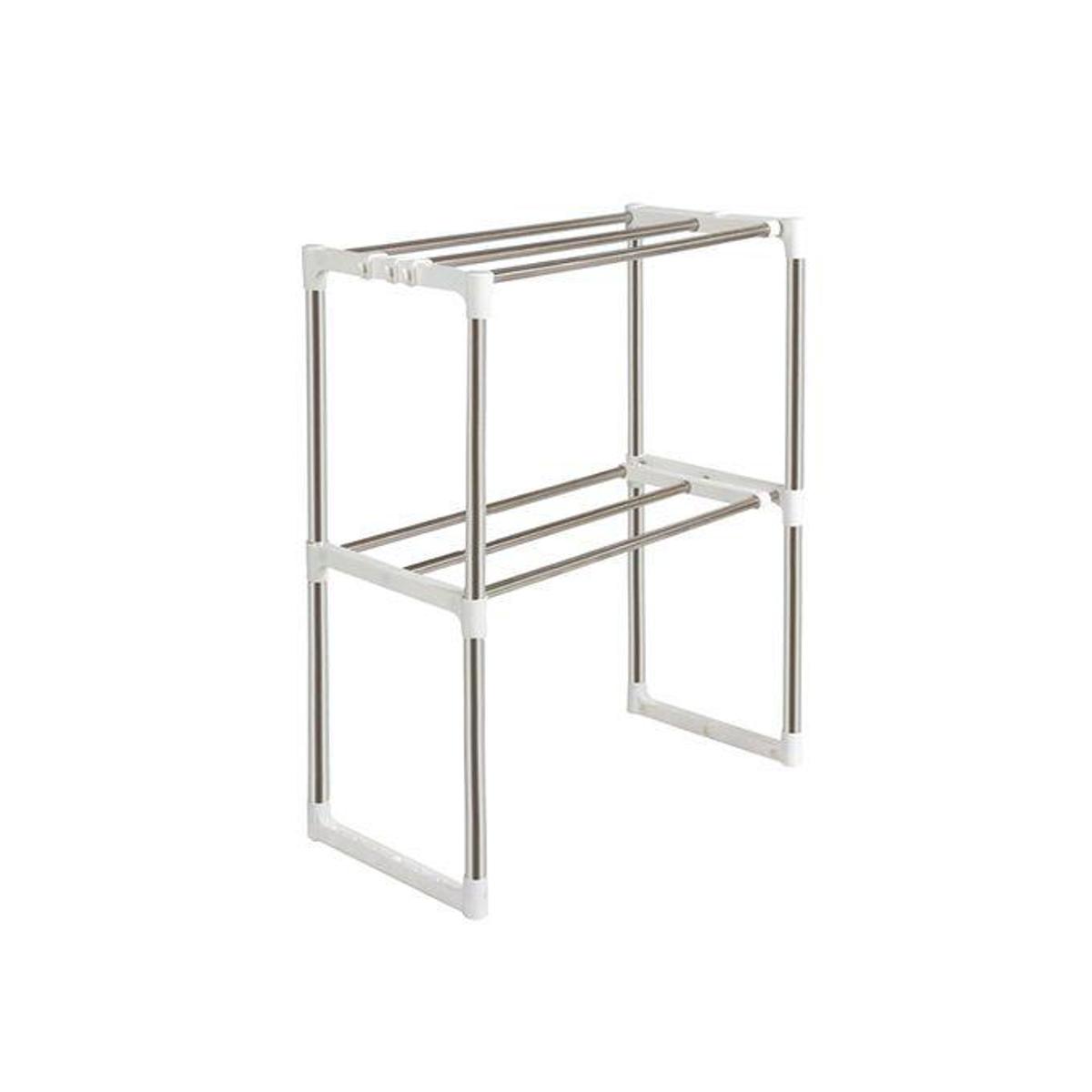 Picture of Multi-functional Oven Organizer Rack - White and Silver