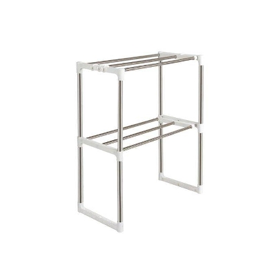 Picture of Multi-functional Oven Organizer Rack - White and Silver