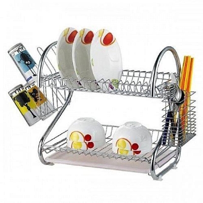 Picture of 2 Layer Dish Drainer - Silver