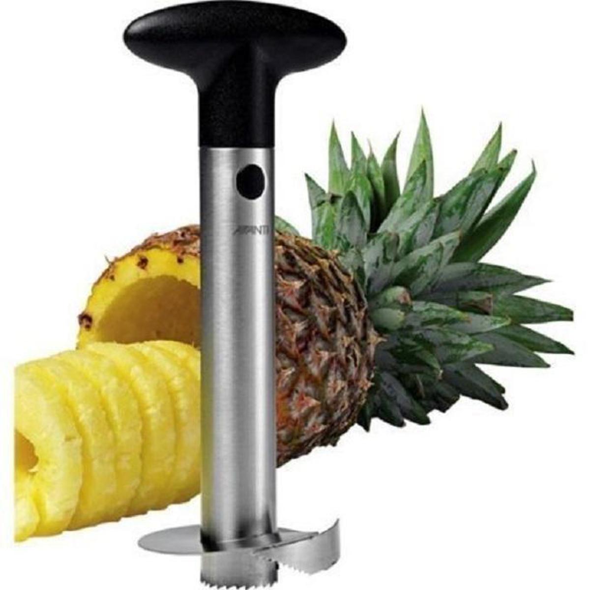 Picture of Fruit Pineapple Corer Slicer Cutter Peeler - Silver and Black