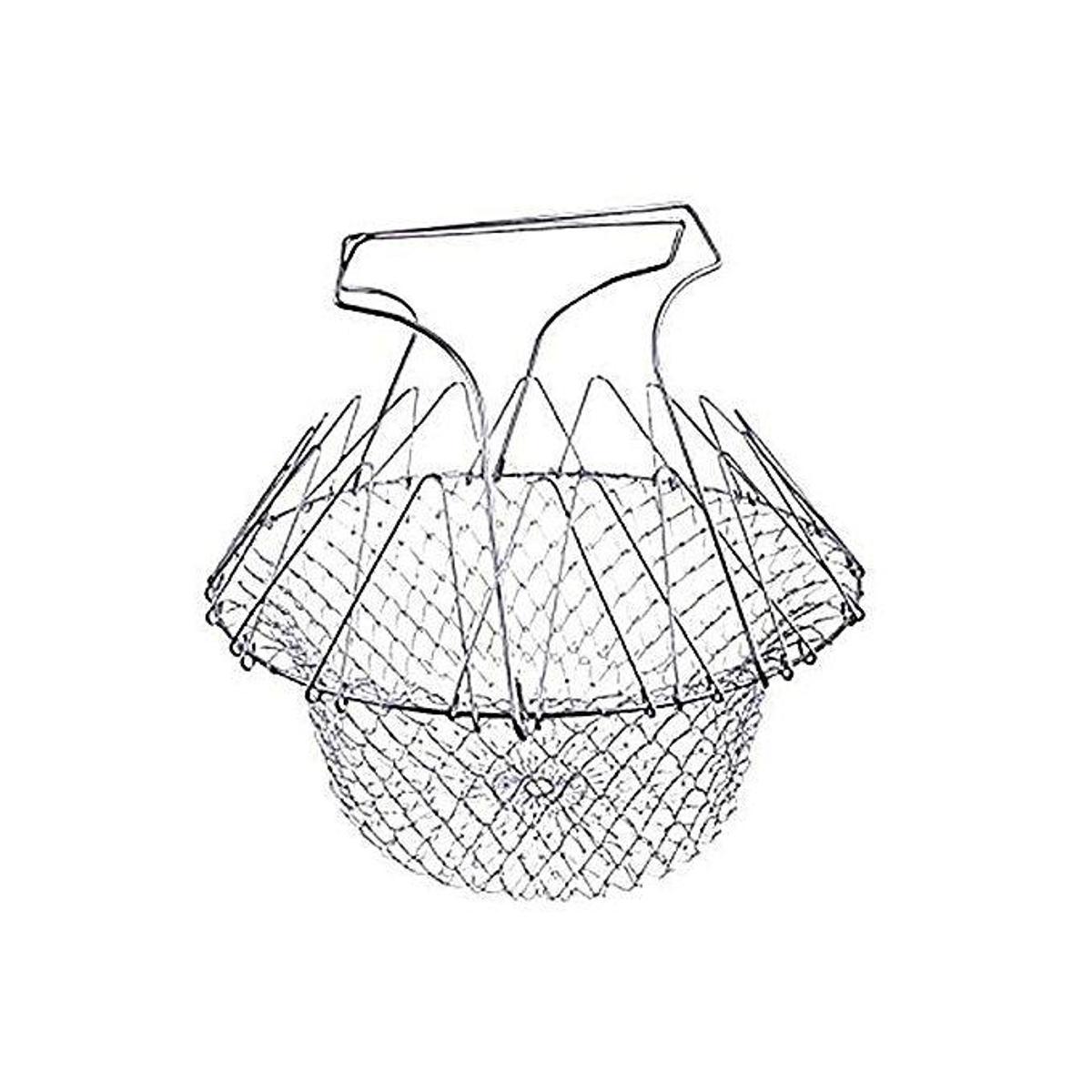 Picture of Foldable Grill Basket For Cooking - Silver