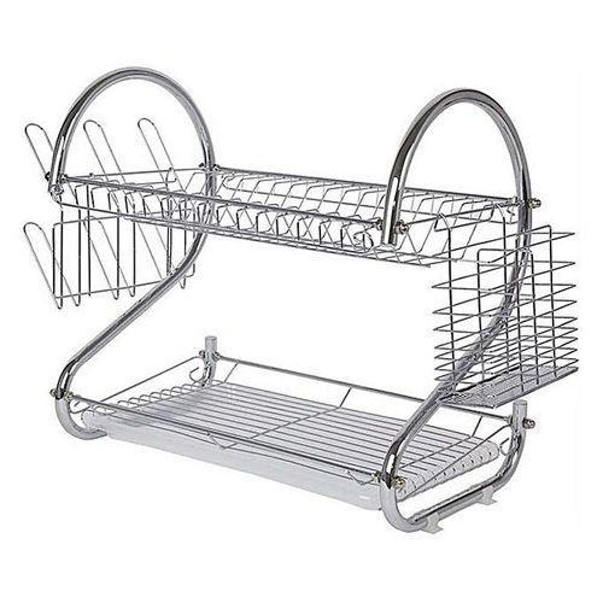 Picture of 2 Layer Kitchen Dish Rack - Silver