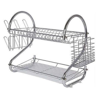 Picture of 2 Layer Kitchen Dish Rack - Silver