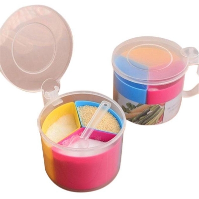 Picture of Spice Jar 3 PCs Transparent Container - Multicolor