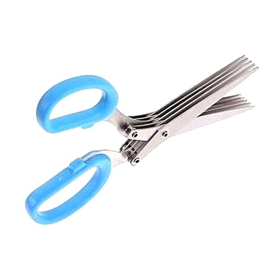 Picture of Vegetable Cutter 5 Blade Scissor - Silver and Blue
