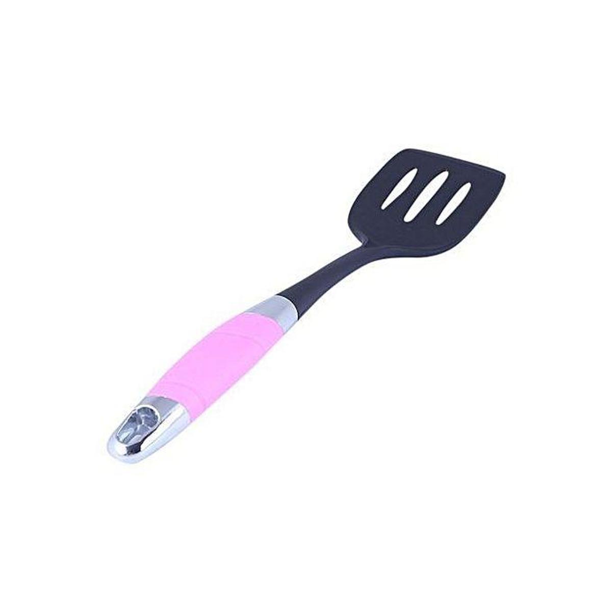 Picture of Silicone Heavy Duty Non Stick Spoon - Pink and Black