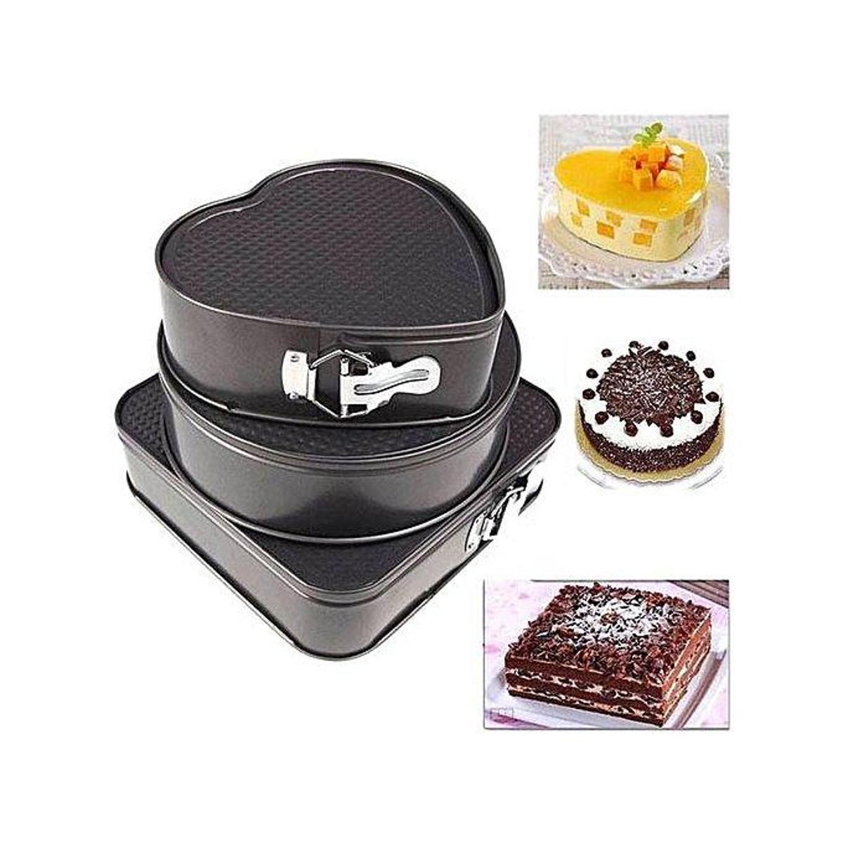 Picture of 3 Piece Multi Shape Cake Mold Set - Black