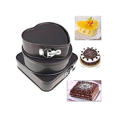 Picture of 3 Piece Multi Shape Cake Mold Set - Black
