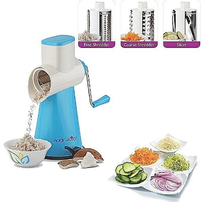 Picture of Round Mandoline Slicer Vegetable Cutter 3 IN 1 - Blue