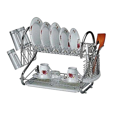 Picture of Two Layer Metal Crockery Rack - Silver