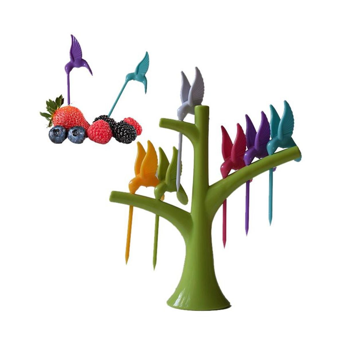 Picture of Bird Fruit Fork Set - Multi-color