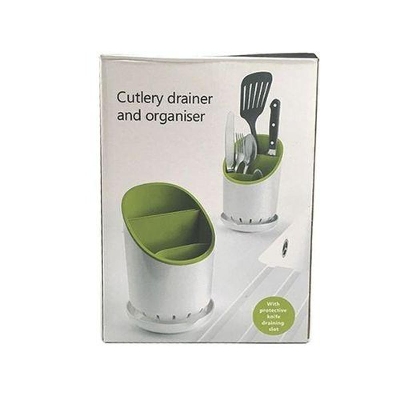 Picture of Cutlery Drainer and Organiser - Green and White
