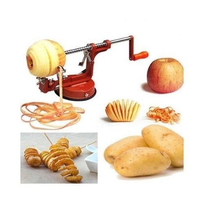 Picture of Potato Peeler Corer and Spiral Slicer - Red