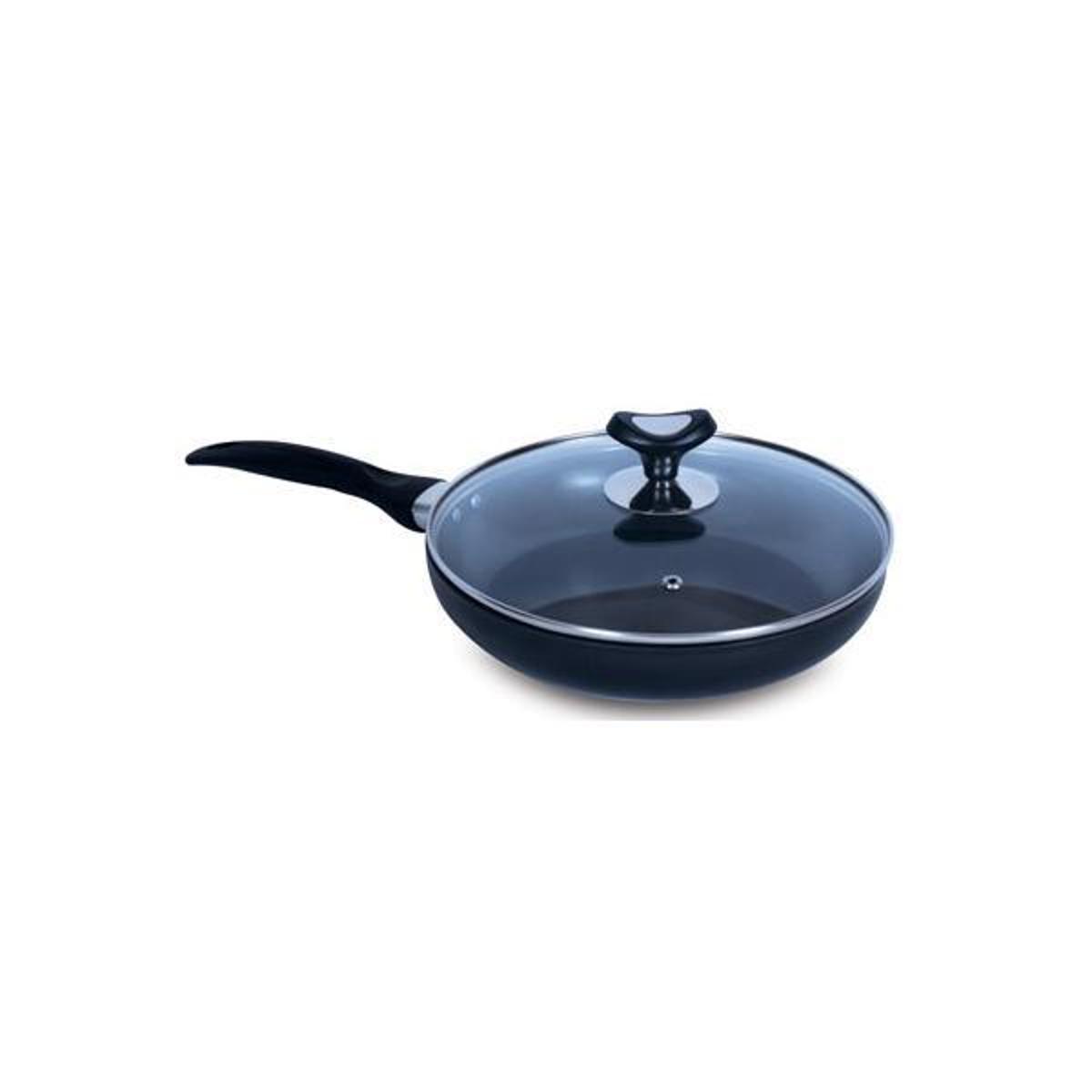 Picture of Non Stick 26CM Fry Pan With Glass Lid - Silver and Black