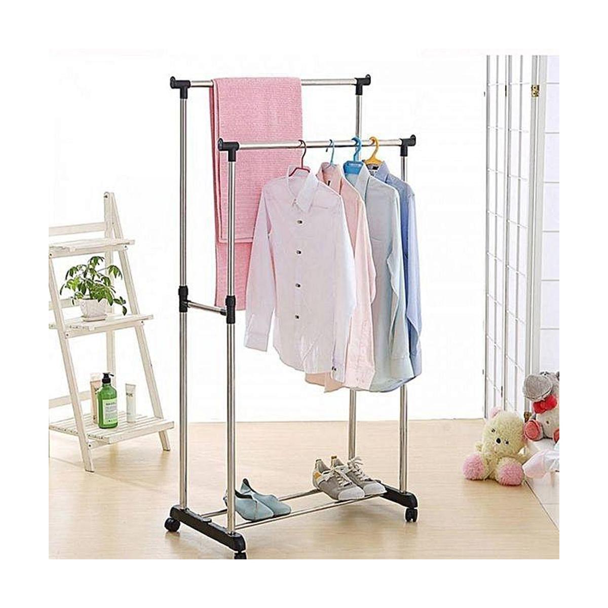 Picture of Double Pole Cloth Rack - Stainless Steel