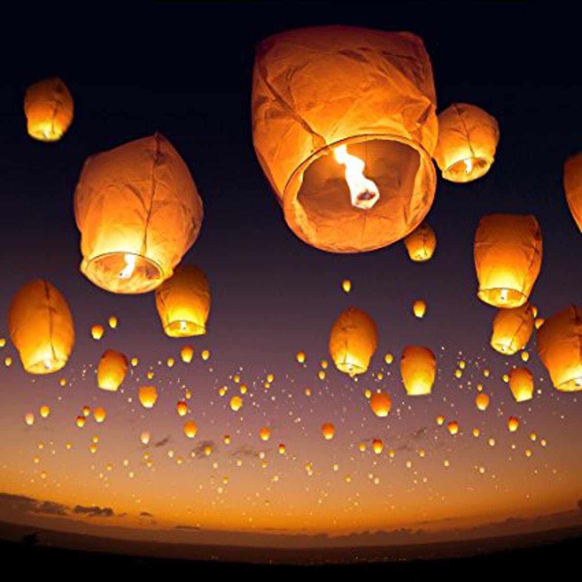 Picture of Sky Lantern for Festival 10 Pcs (Fanus)
