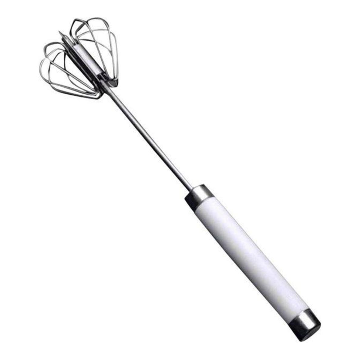 Picture of Stainless Steel Rotatable Hand Egg Beater - Silver