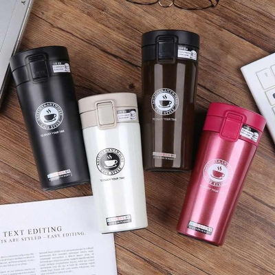 Picture of Tumbler Hot Fashion 380ml Stainless Steel Coffee Mugs Insulated Water Bottle Tumbler Thermos Cup Vacuum Flask Premium Travel Coffee Mug