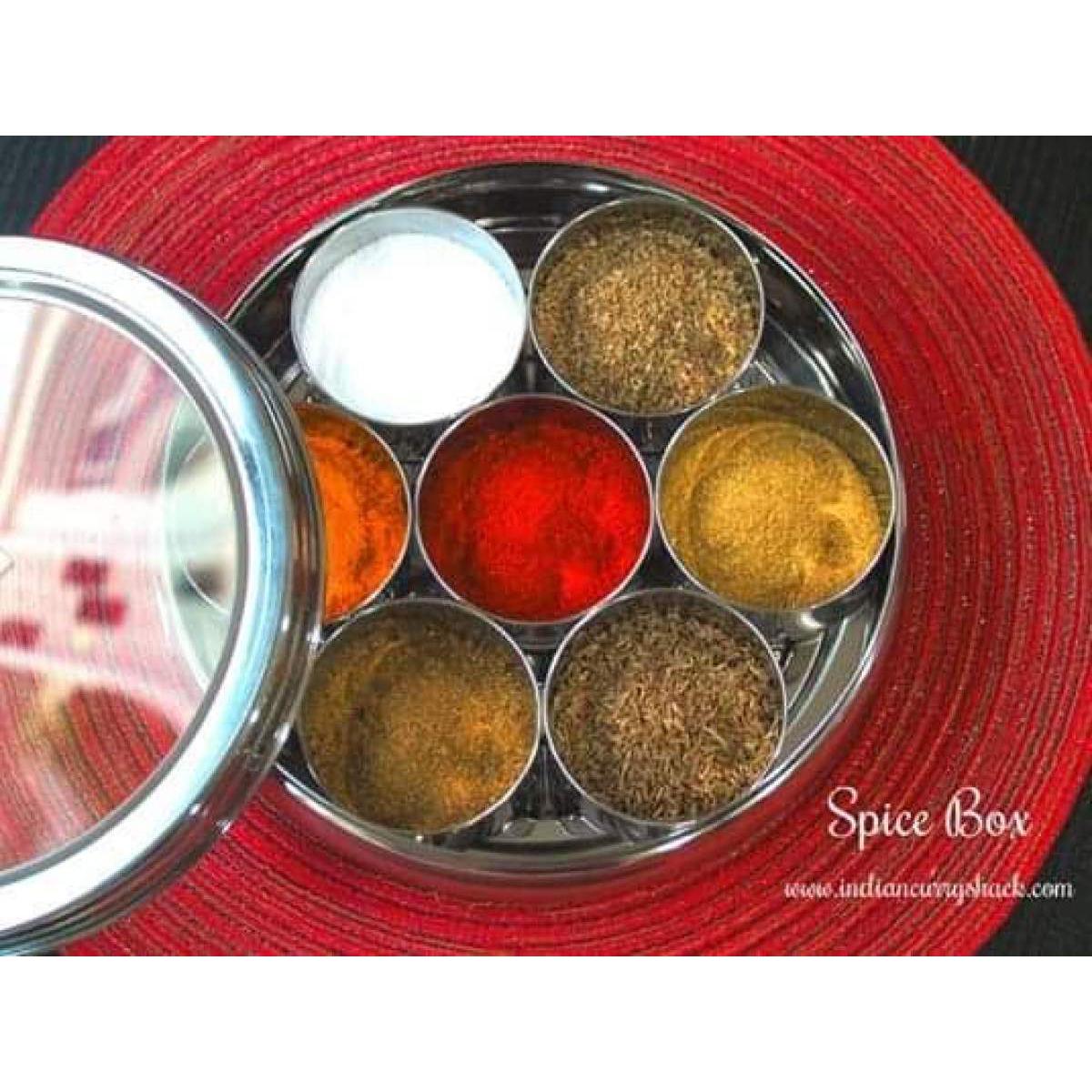 Picture of 7pcs Spice Jar Set Magnetic Stainless Steel With Storage Still Bowl Set,7 PC Stainless Steel Spice Jar Set with Tray,Magnetic Mini Stainless Steel Spice Jar set of 7 retangular tray.