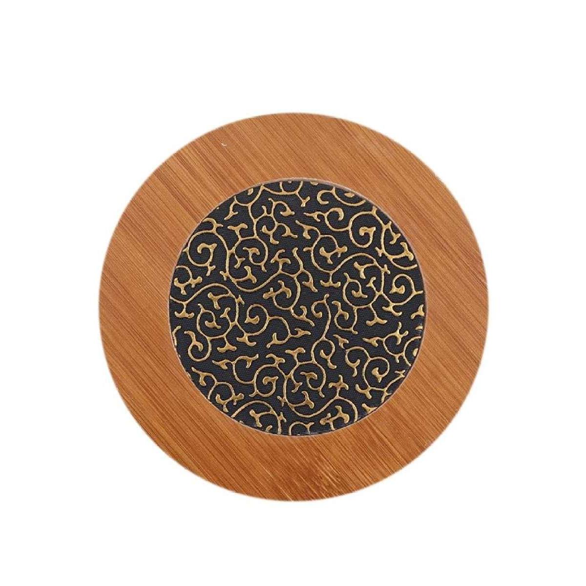 Picture of Bamboo and Fabric Table Mat - Black and Brown
