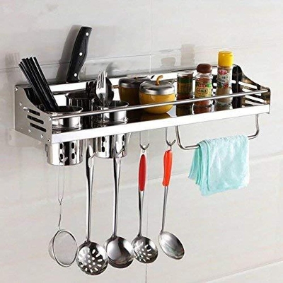Picture of Stainless Steel Wall Mounted Kitchen Storage - Silver