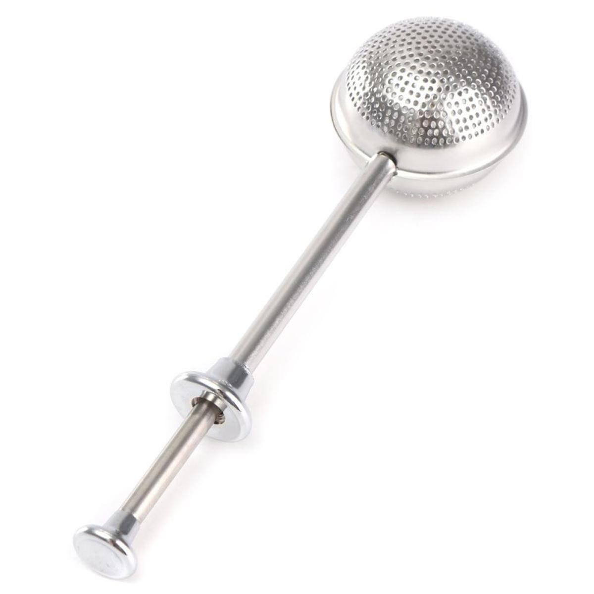 Picture of 1/2pcs Ball Push Tea Infuser Herbal Stainless Steel Locking Strainer Spice US