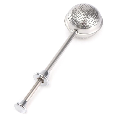 Picture of 1/2pcs Ball Push Tea Infuser Herbal Stainless Steel Locking Strainer Spice US