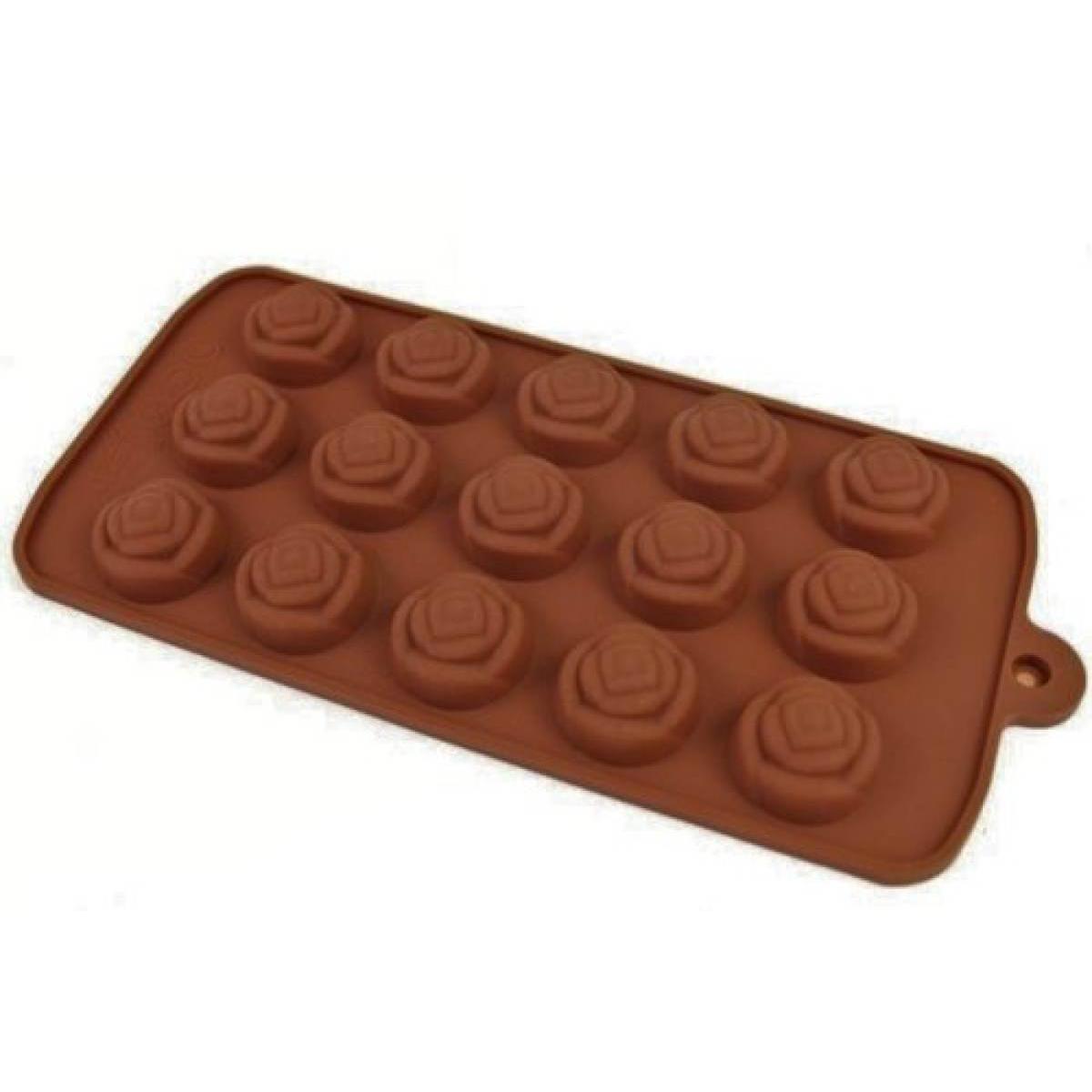Picture of 1 piece Rose Flowers Multi Shape Silicone Chocolate Cookies Mold Candy Maker Ice Tray Mouldsn Fondant Cake Pastry Baking Tools