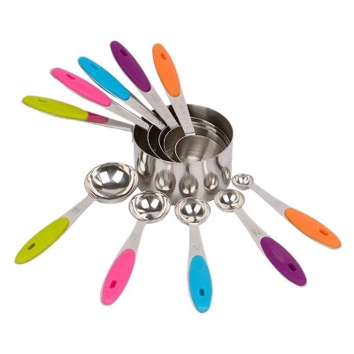 Picture of 9 Pieces Stainless Steel Measuring Cup Set - Multi Color