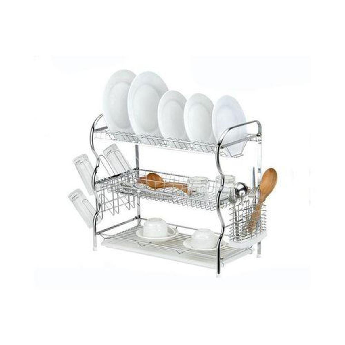 Picture of 3 Layer Drainer Dish Rack - Silver