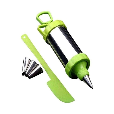 Picture of Cake Decorating Mould Tools Milker Pastry Pen Set - Green and Silver