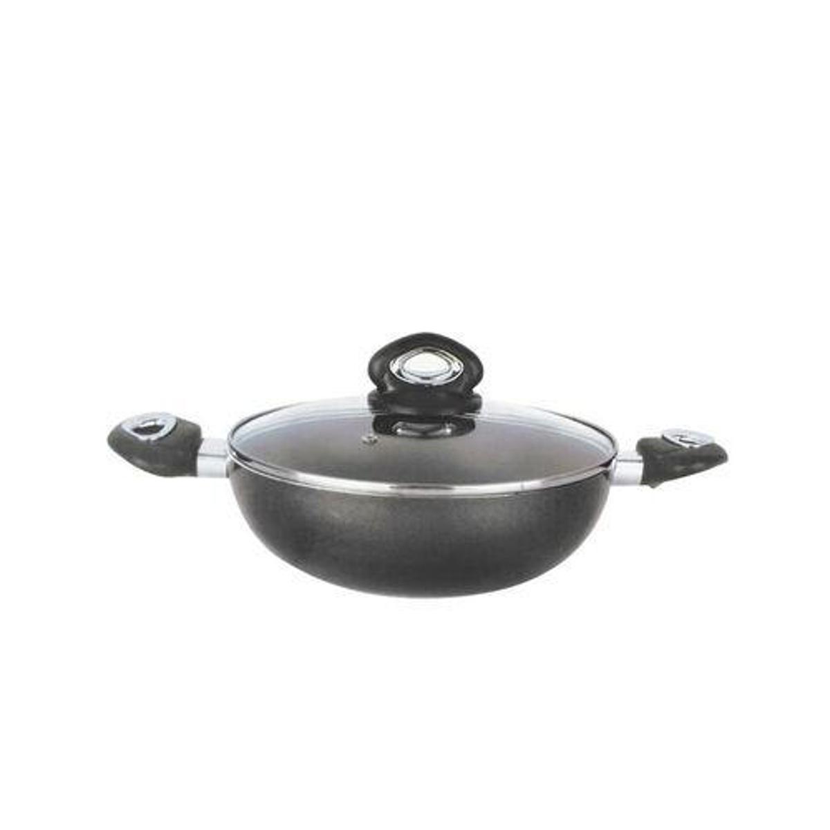 Picture of Non-Stick Korai With Cover 28cm - Black