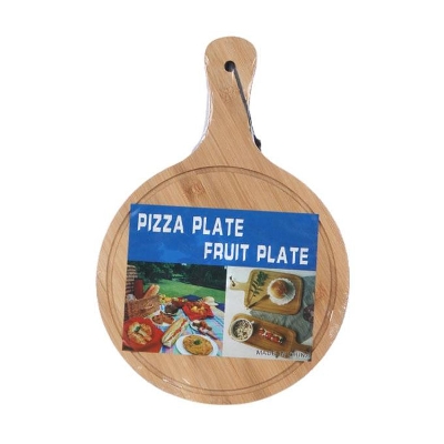 Picture of 9 Inch Wooden Pizza Platter - Brown