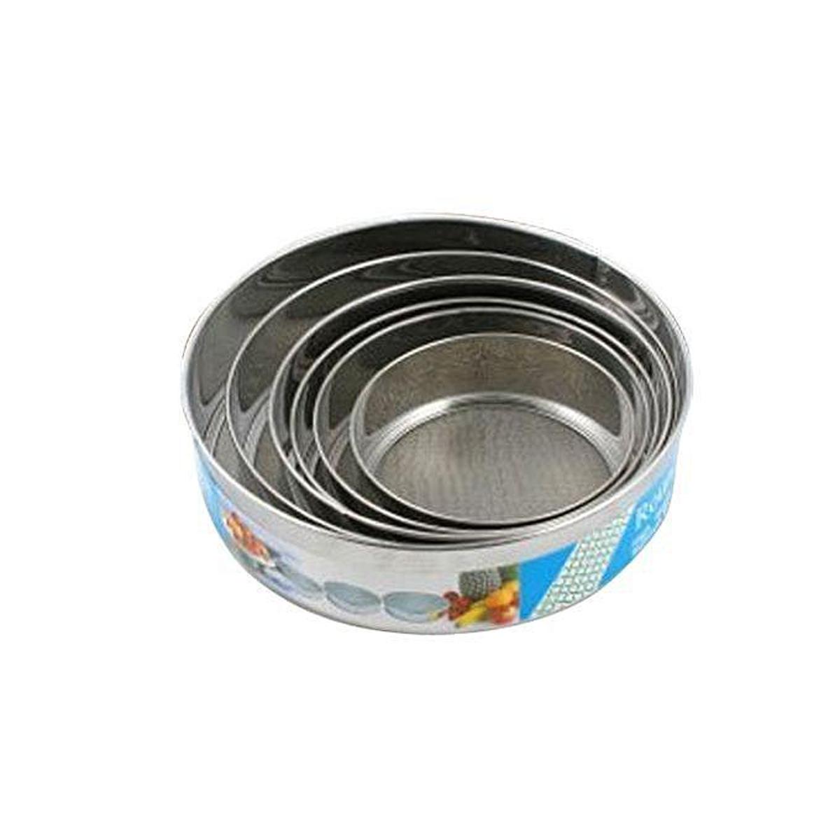 Picture of 6 Psc Set Durable Stainless Steel Round Flour/Rice Flour/Mesh Sifter - Silver