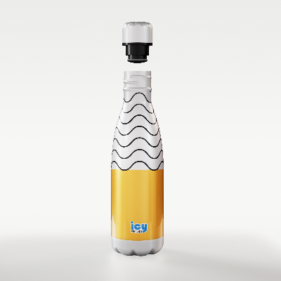 Picture of Hot & Cold Stylish SS Cola Water Bottle 450 ML | Leak-Proof with Eye-Catching Spiral Print | Wide Mouth for Effortless Filling | Double-Walled Insulated Inner Steel and Sturdy Outer | Ideal for Daily Hydration at School, Office, Gym | Modern and Eco-Friendly |Gear Up